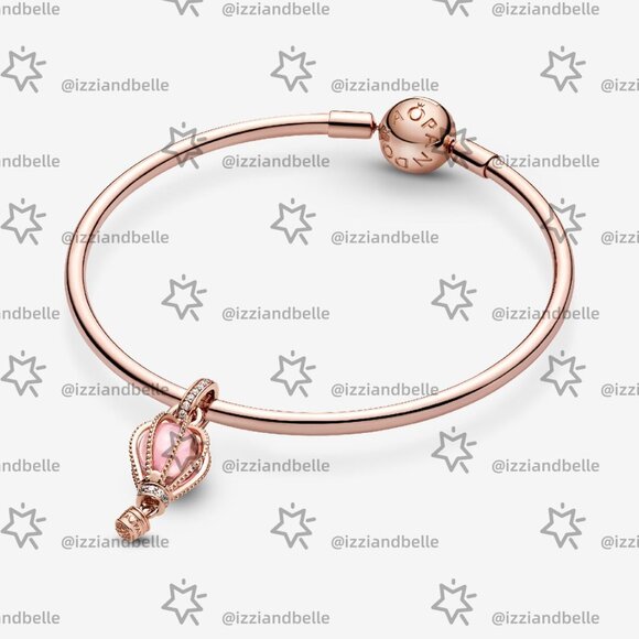 Pandora Sparkling Pink Hot Air Balloon Dangle Charm - Picture 4 of 6